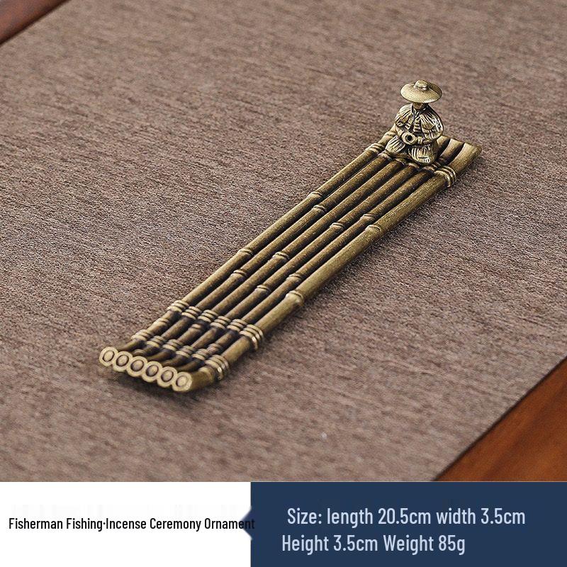 Copper Alloy Hanging Incense Burner - Indoor Aromatherapy Ornament for Agarwood Sticks