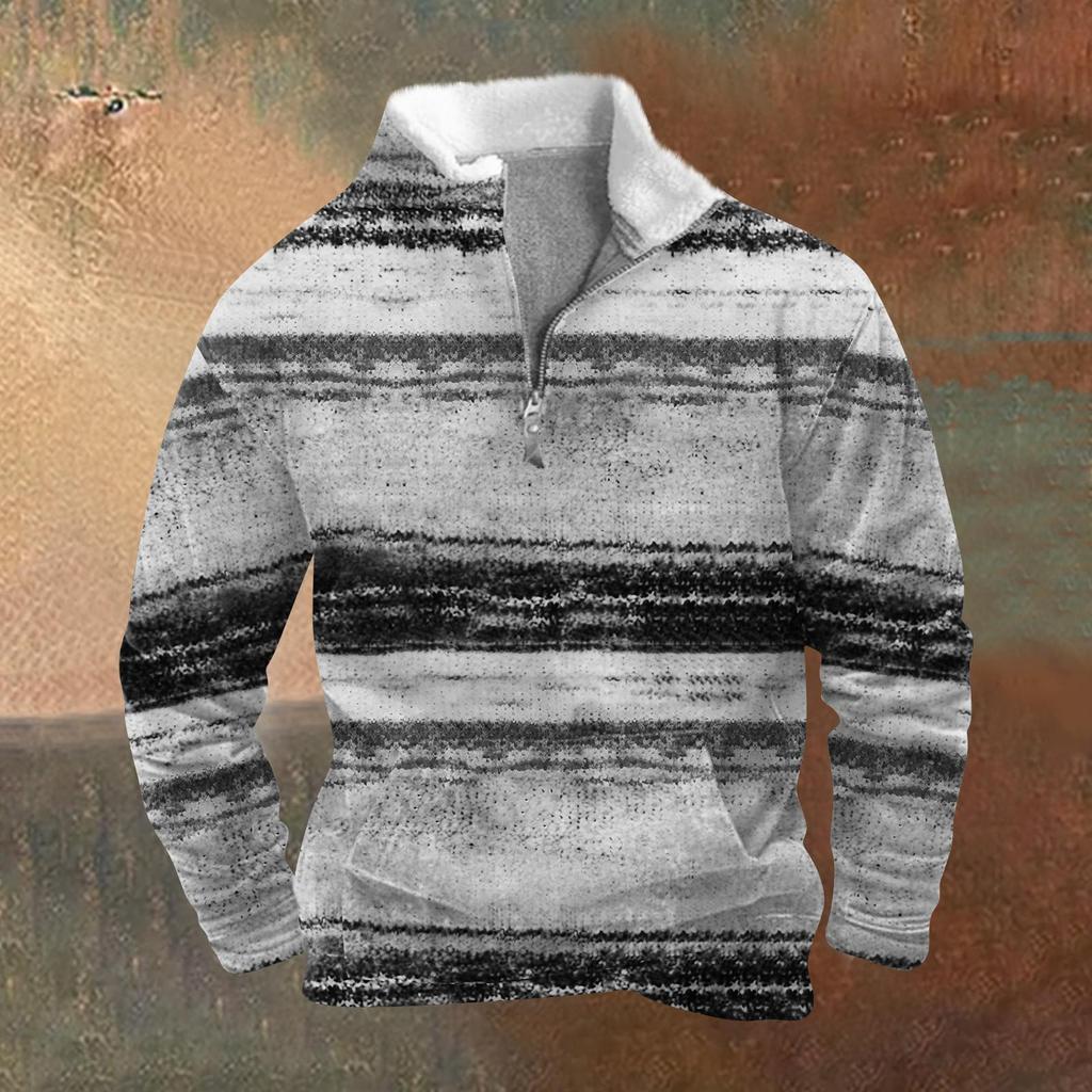 Frühlings- und Herren-Sweatshirt mit Stehkragen ist ein lässiges Outdoor-Pullover-Oberteil