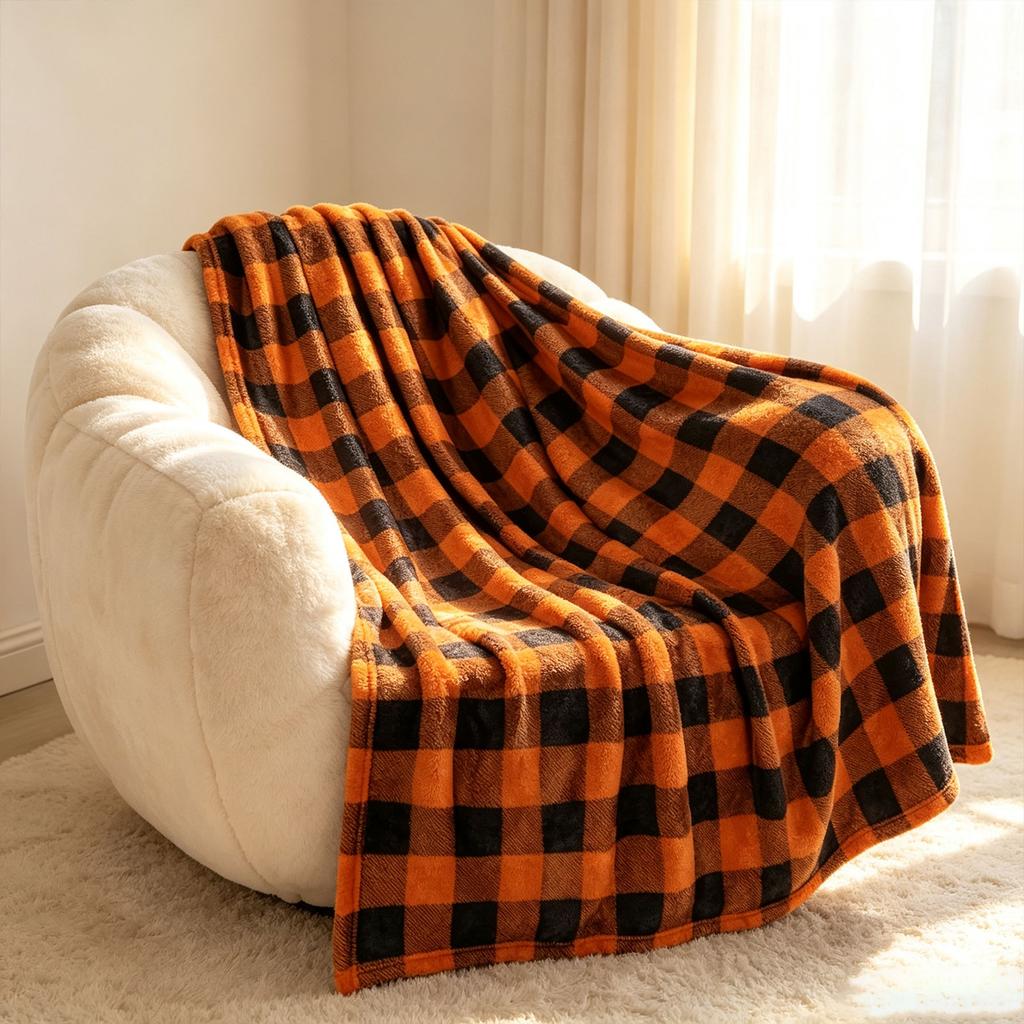 Halloween Flannel Blanket for Couch Bedroom Decor Soft Throw Blanket