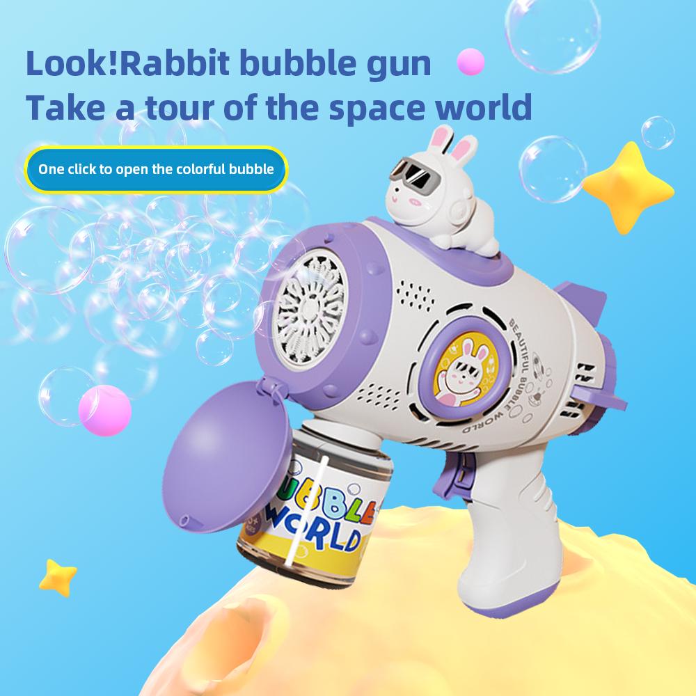 Bubble Gun Rocket Soap Spaceman Bubbles Machine Christmas Gift Gun Shape Automatic Blower With Light Pomperos Toys For Kids