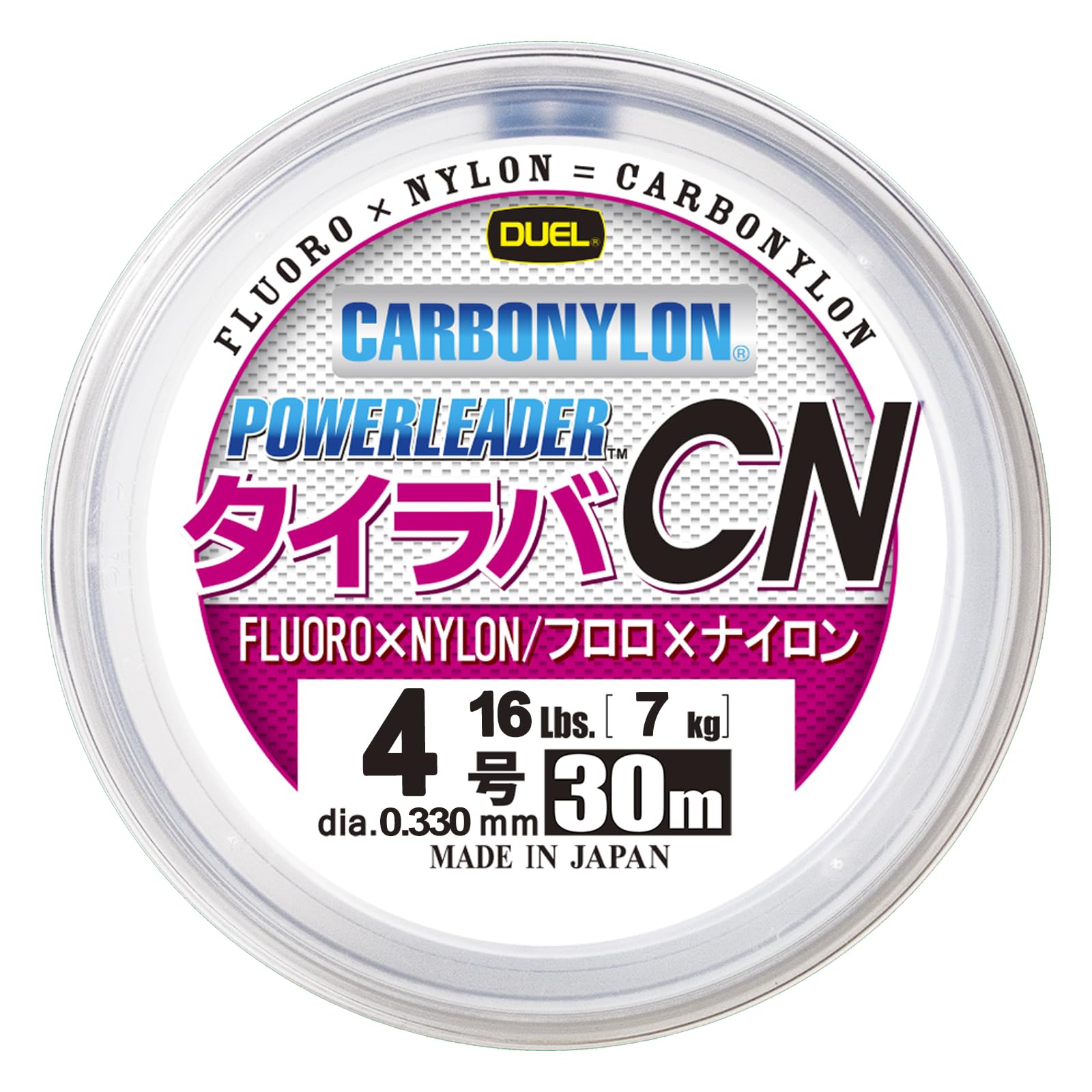 DUEL Carbon Nylon Line No. 4.0 Hardcore Power Leader Tairaba Issue 4.0