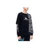 Fila Large Logo Irregular Letter Print Crew Neck Long Sleeve Sweatshirt Men Sweatshirt Black F11M233204F-BK