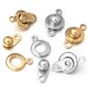 2pcs Stainless Steel Snap Clasps Buttons Jewelry Connector Fastener For DIY Necklace Bracelet Craft Jewelry Making Accessories