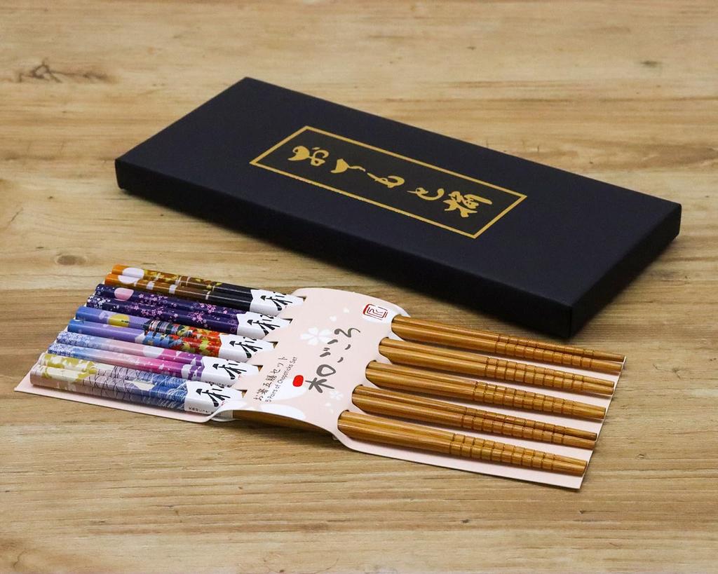 Castle Enterprise Wagokoro Chopsticks X 10 Boxes Set Japanese Souvenir (5 Pairs) (Japanese Landscape)