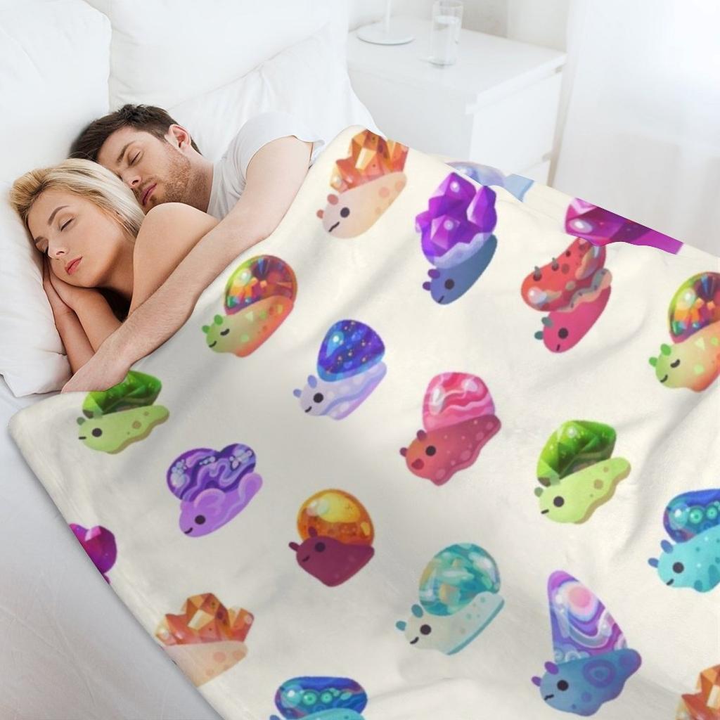 Jewel Snail - Pastel Throw Blanket Blankets and Throws Thermal Soft Big for Sofa Blankets