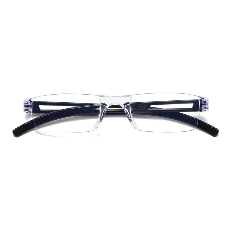 New Men Women Rimless Reading Glasses Anti Blue Light Magnification Eyewear Presbyopic Glasses +100~+400