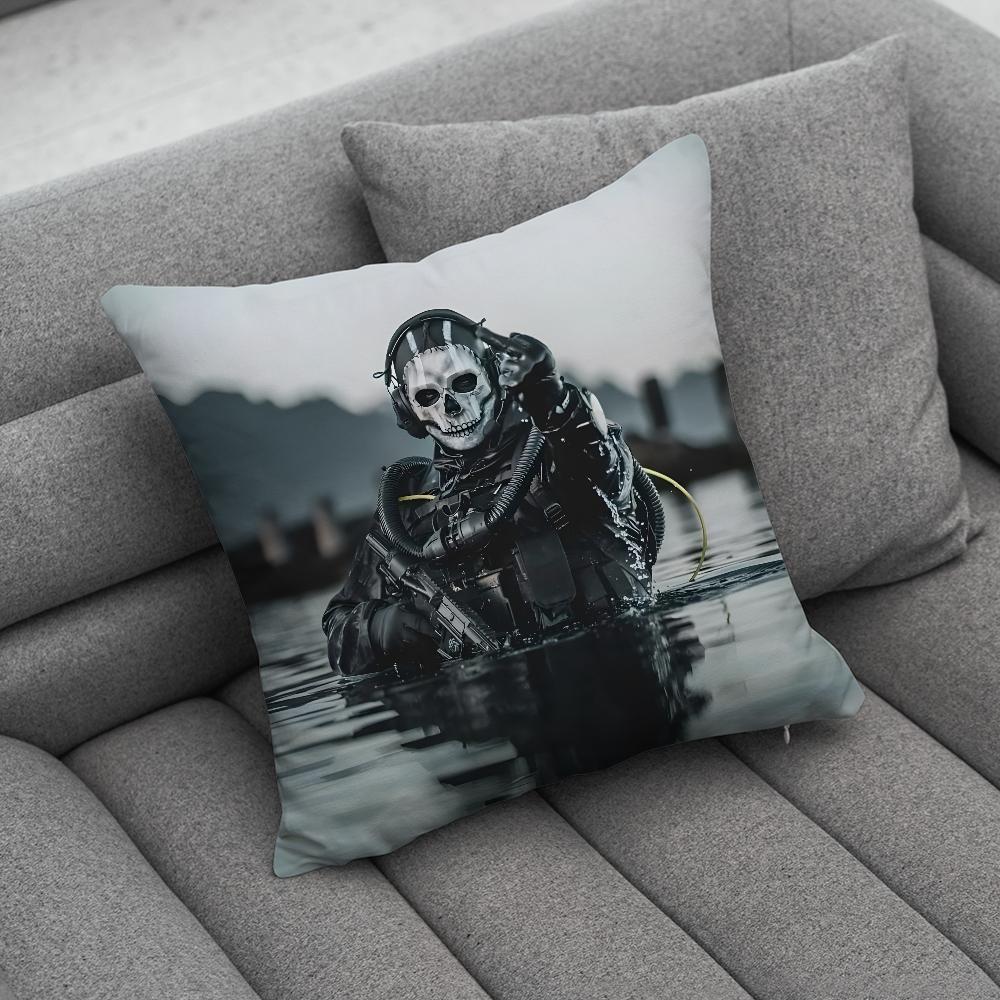 CCallOf DDuty GhostS Pillow Case Soft Cushion Cases for Farmhouse Sofa Decor Home Decorations and Protector