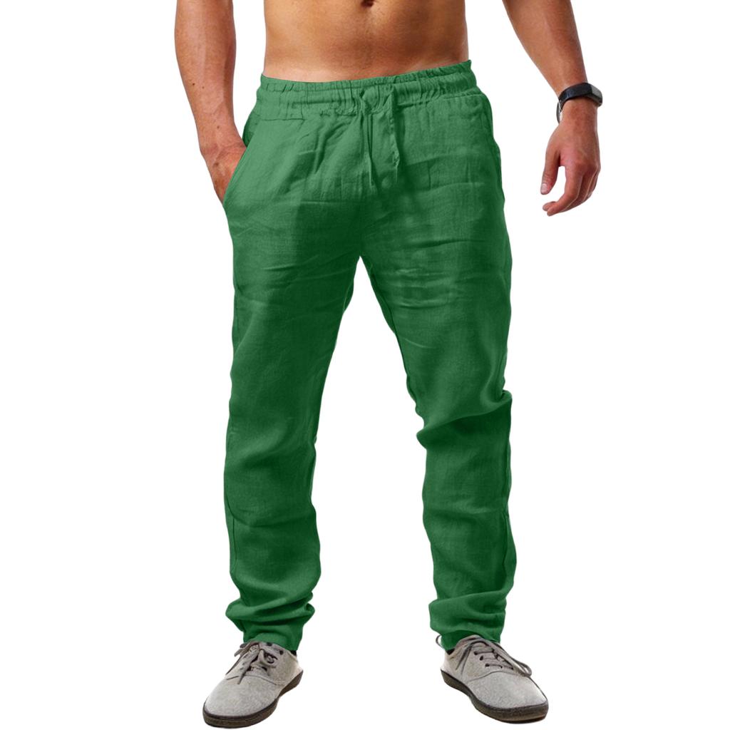 Men's Cotton And Linen Multi-color Casual Pants