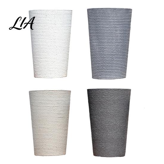 Large Capacity Planter for Tall Plants Round Flower Pot with Drainage Holes, 17 Inch Stone-Look Versatile Indoor Outdoor Greenery Container