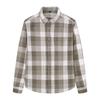 Men's Plaid Gradient Long Sleeve Button Down Shirt Casual Top.