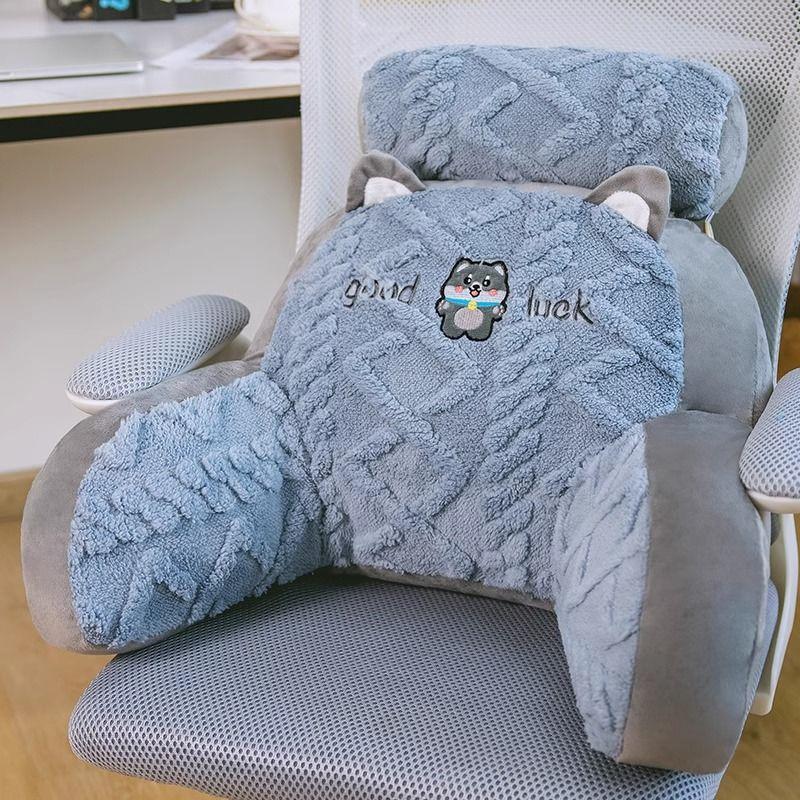 

Мягкая подушка Bede Большая Подушка для поясницы на диван Barest Cuion Материал плюш ПП хлопок Мультяшная Домашняя Плюшевая Ткань Подушка для спины 60X40cm