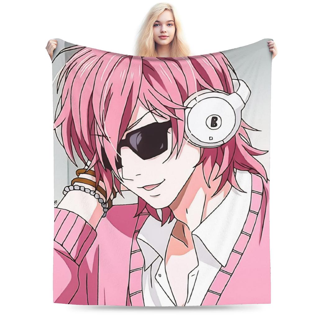 Yarichin Club Ayato Yuri Printed Blanket For Men Women Super Soft Cozy Throw Blankets for Sofa 50x60 Inches Multiple Sizes