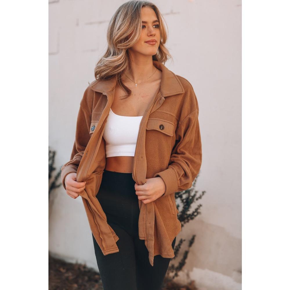 Winter Women's Fashion Long-sleeved Single-breasted Cardigan Fleece Sweater Woolen Jacket