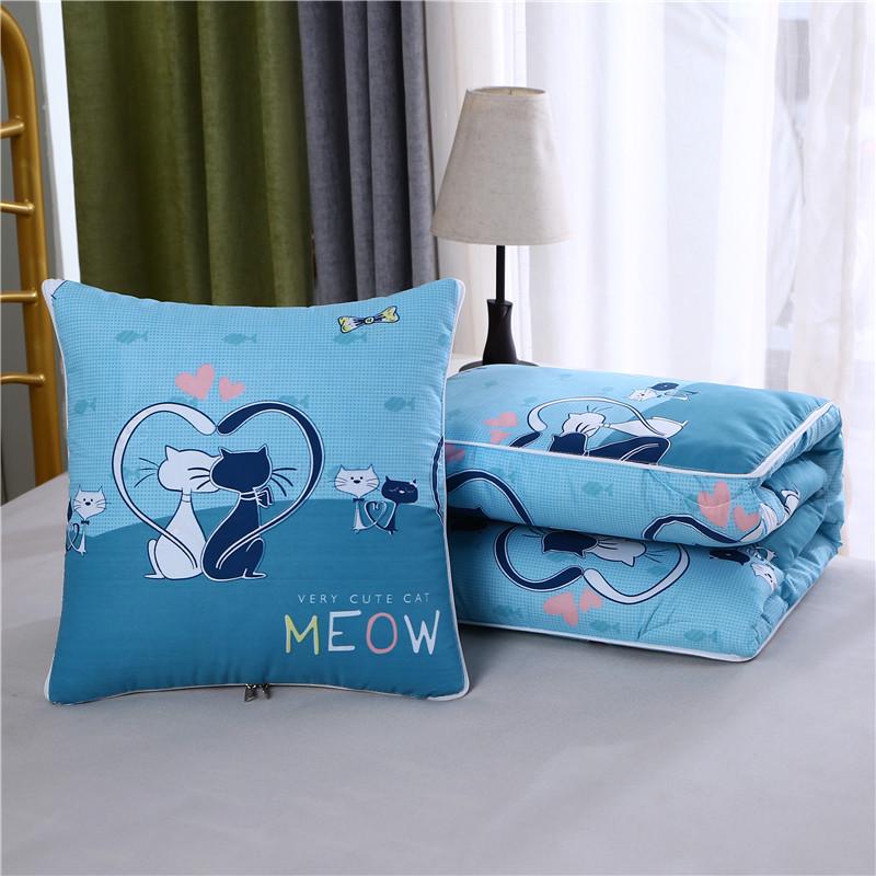 Convertible Pillow Blanket: Backrest, Quilt, Cushion for Sofa, Car, or Office Nap - Ideal for Spring/Summer.