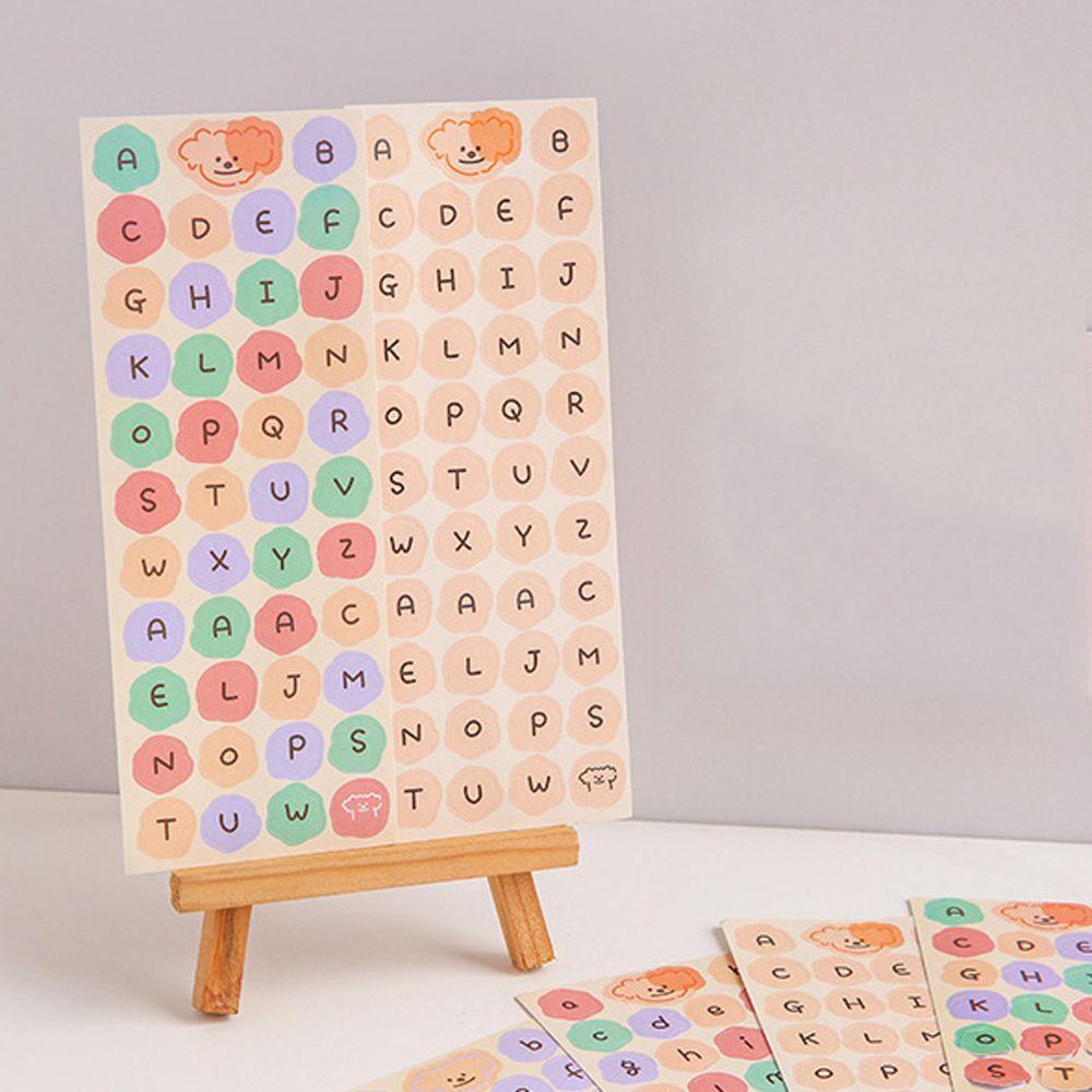 Stationery Sticker Cartoon Dog Sticker English Letter Label Sticker English Uppercase Lowercase