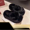 Fashion 2025 Autumn/Winter Candy Color Plush Slippers, Women's Plush Thick Sole Plus Size Cotton Slippers