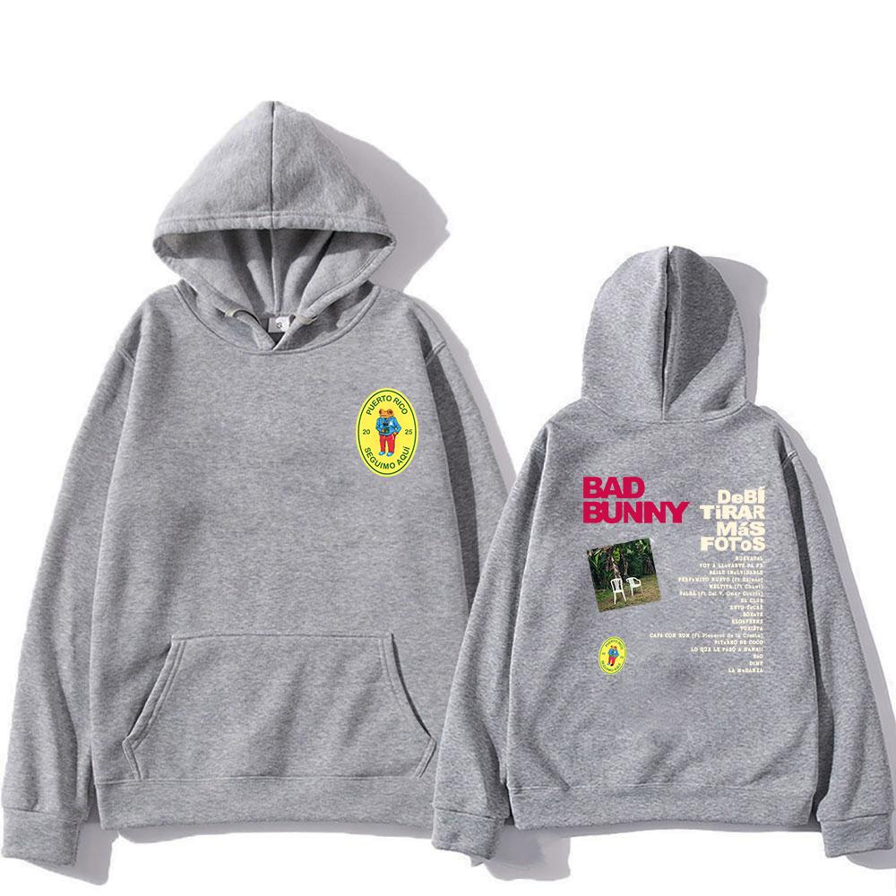 BAD BUNNY 2025 Album Debí Tirar Más Fotos Hoodie Herren/Damen Hoodies Harajuku Ästhetik Winterkleidung Fleece Pullover Sweatshirt