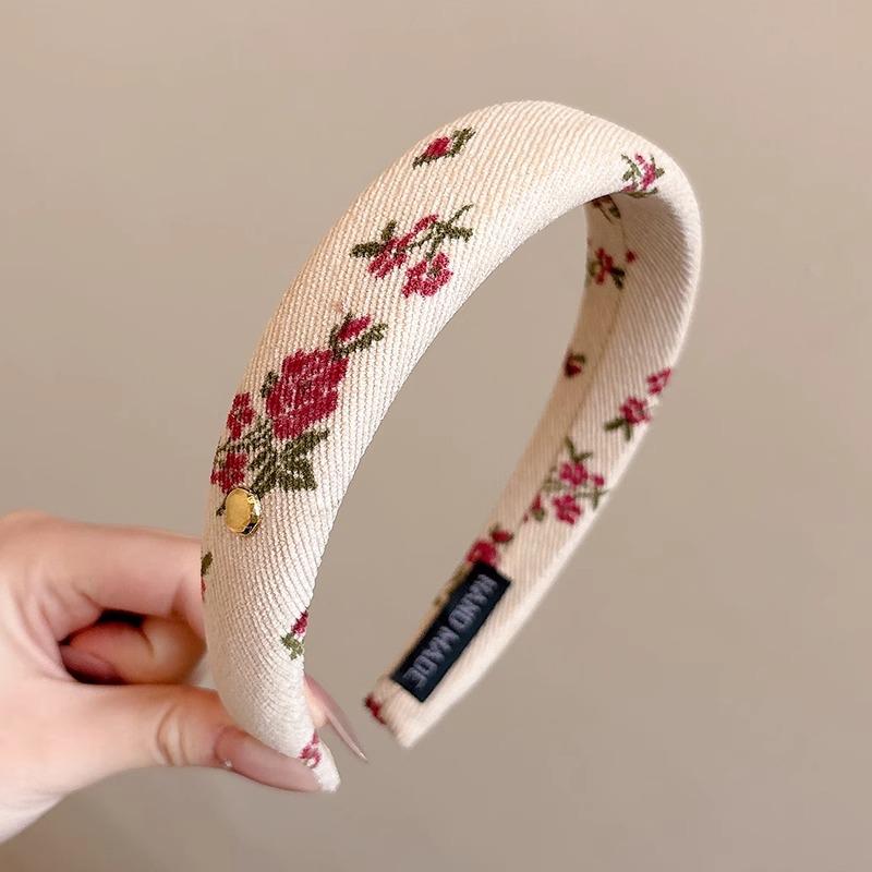 

Хакі Овальний Жіночий Обруч з Високою Коронкою - Широкий, Елегантний, Мережевий Червоний Осінньо-Зимовий Аксесуар для Волосся