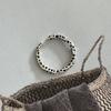 Silver Color Irregularly Pleated Heart Opening Ring for Women Minimalist Fashion Fashion Jewelry