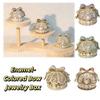 Light Luxury Enamel Color Crown Mini Size Ring Holder Creative Gift Box  Room Decorations