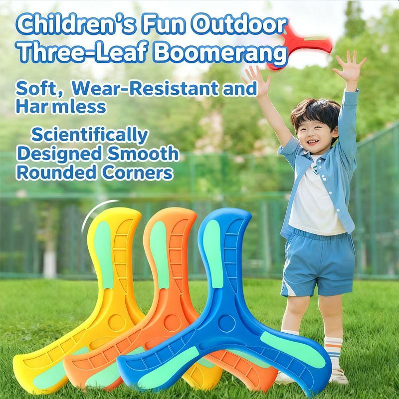 Children's Outdoor Sport Soft EVA Boomerang Flying Disc Hand Throw Spinner Interactive Parent-Child Game Decompression Toy Gifts