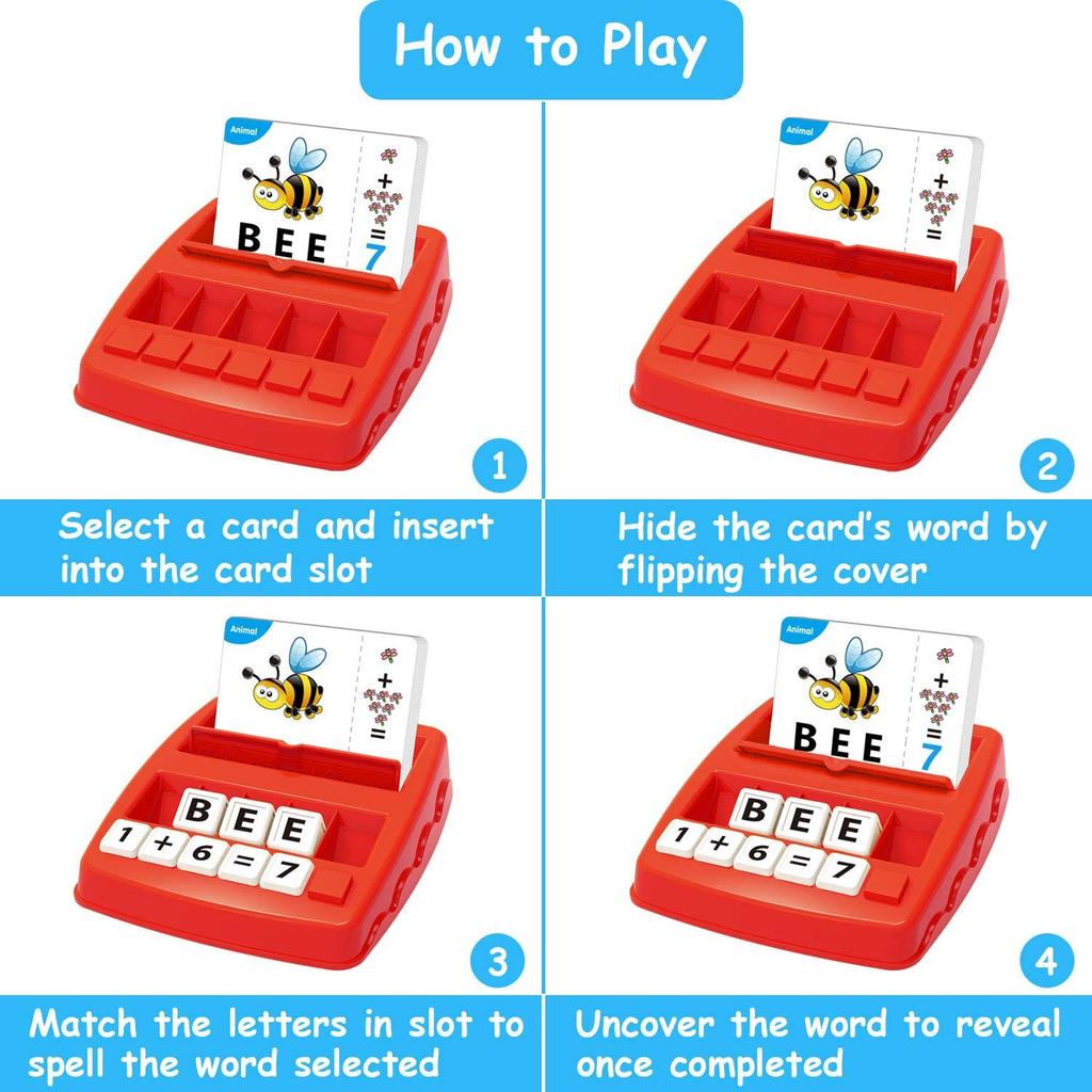 Math Matching Letter Game Sight Words Alphabet Flash Cards and Math Board Games for Toddlers Educational Learning Toy