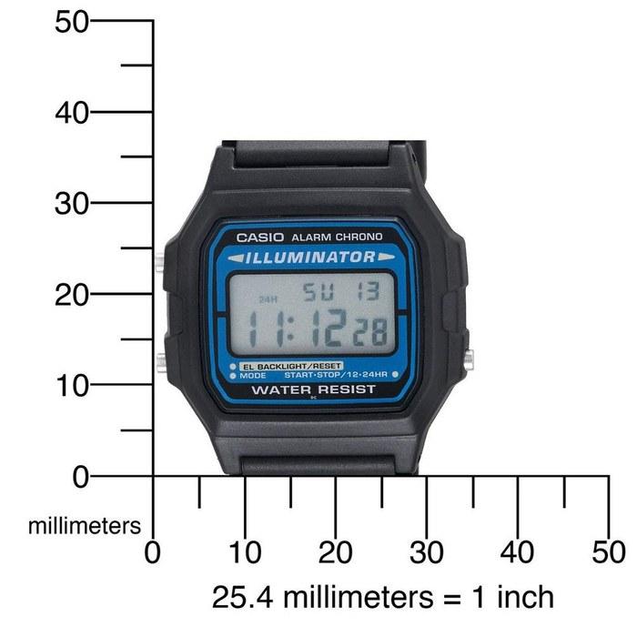 [Casio] F105W-1A Classic Watch - Black, 7-Year Battery