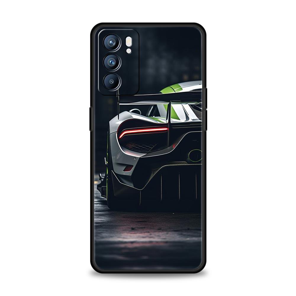 Super Car Sport Phone Case For Oppo Reno8 Reno7 Reno6 Pro A54 5G Find X6 X5 A53 A52 A9 A15 A95 A17 A16 A76 A74 A57 A31 Cover