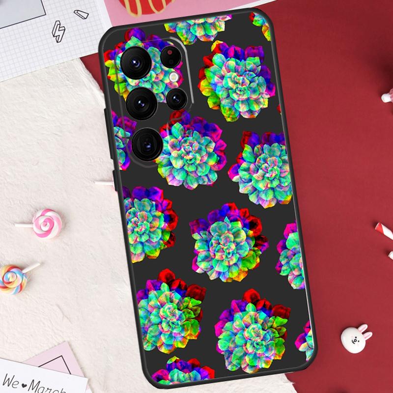 Kaktus Sukkulente Hülle Für Samsung Galaxy S26 Ultra S20 S21 S22 S23 S24 S25 Ultra S10 Plus S25 FE Hülle Schale