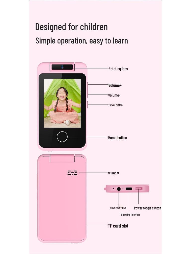 HD Kids' Camera Phone Toy for Photos & Videos - Christmas Gift