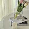 1pc Book Vase For Flowers, Acrylic Clear Book Vase, Book Shape Vases For Tulips, Transparent Book Vase