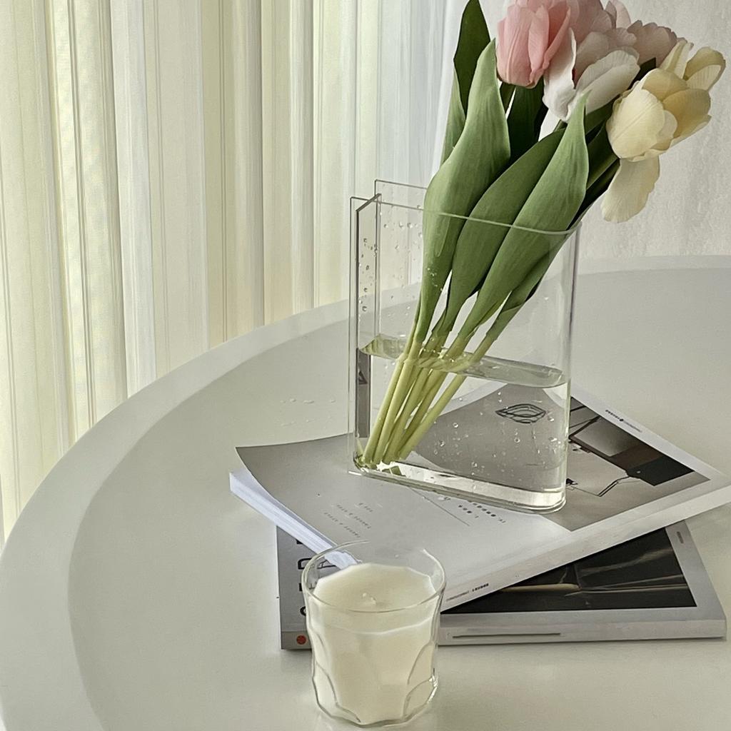 1 Stück Buchvase für Blumen, Acryl Klar Buchvase, Vasen in Buchform für Tulpen, Transparente Buchvase