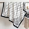 New 30 Colors Twill Silk Scarf Women 90cm Square Hijab Shawls And Wraps Female Foulard Headkerchief Elegant Floral Lady Bandana