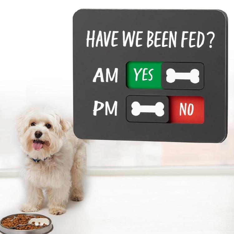 Dog Feeding Reminder,Have I Been Feds Dog Feeding Magnet,Feed Trackers AM PM,Feeding Reminder Slider for Fridge