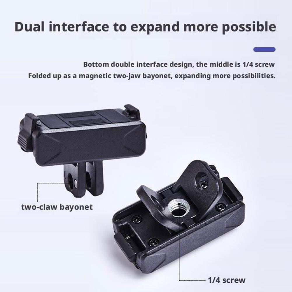 Magnetic Quick Release Adapter Base For DJI Osmo 360 Foldable Quick-release Two Claw Mount Adapter Non-slip Silicone Pad