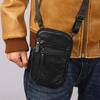 Genuine Leather Crossbody Phone Bag Single/Double Layer Messenger Bag Phone Chest Bag  Mobile Phone