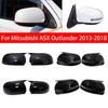 For Mitsubishi ASX Outlander 2013-2018 Car Sticker Rearview Side Mirror Cover Wing Cap Exterior Door Rear View Case Trim Carbon