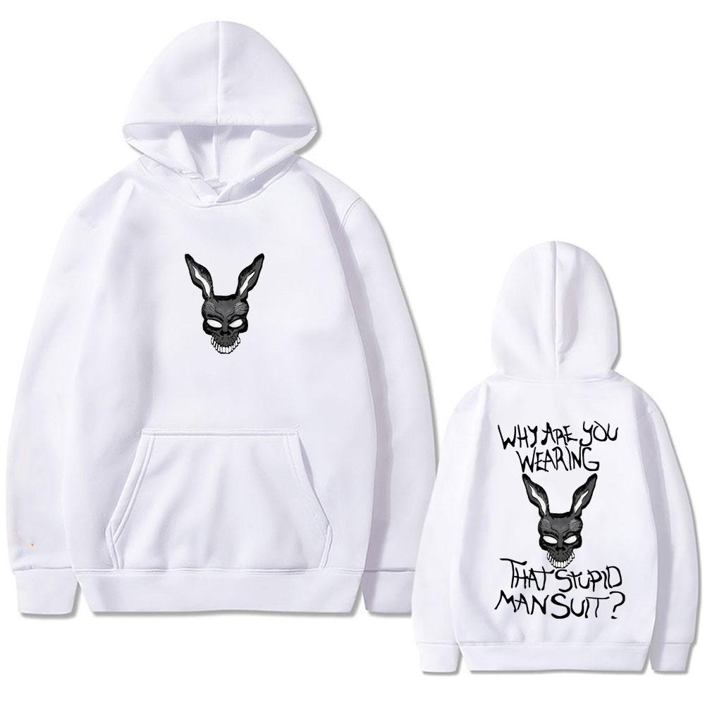 Movie Donnie Darko Why You Wearing That Stupid Man Suit Graphic Hoodie Men Casual Cotton Vintage Sweatshirt Oversized Clothes