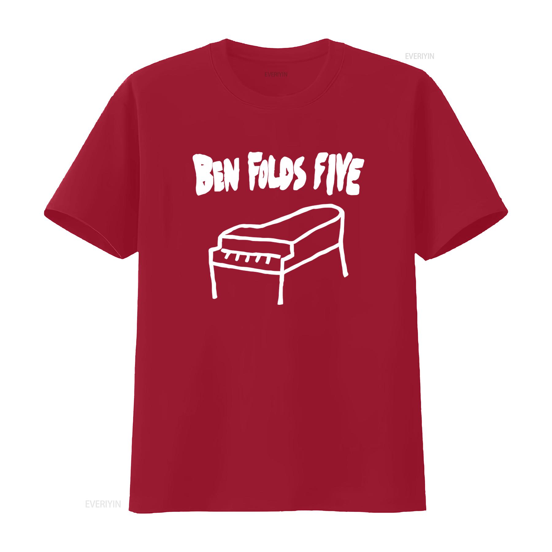 Vintage 90s BEN FOLDS FIVE Big Piano Nice Image American Style T Shirt vintage Washed designer clothes Stretched Slightly homme S