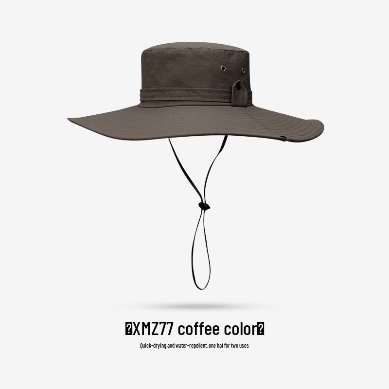 Unisex Summer Fishing Hat with Large Brim and Detachable Top