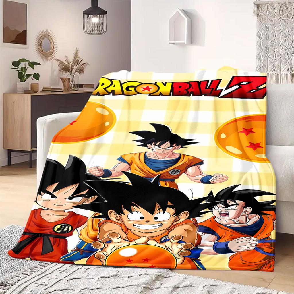 Son Goku Print Blanket Warm Comfortable Flannel Blanket Suitable for Bedrooms,Sofas, Beds,Chairs,Travel -QIAO133