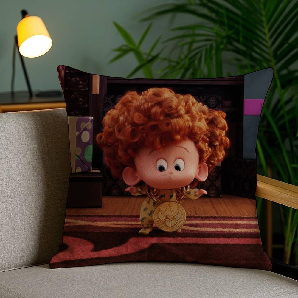 Federa Cuscino H-Hotel T-Transylvania Casa Stanza Condivisa Schienale Sedia Peluche Corto Stampa Double-Sided Copricuscino per Riposo Ufficio