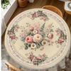 Flower Printed Polyester Tablecloth Country Rooster Washable Rectangle Tablecloth Stain Resistant Waterproof Round Table Cloth
