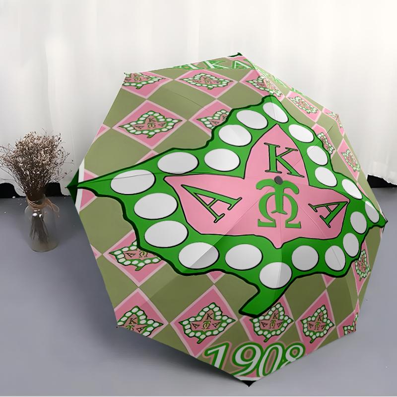 Printed AKA logo-Printed Folding Umbrella,Outdoor,Leisure,And Travel Umbrella,Durable Umbrella Fabric,Birthday And Holiday Gift