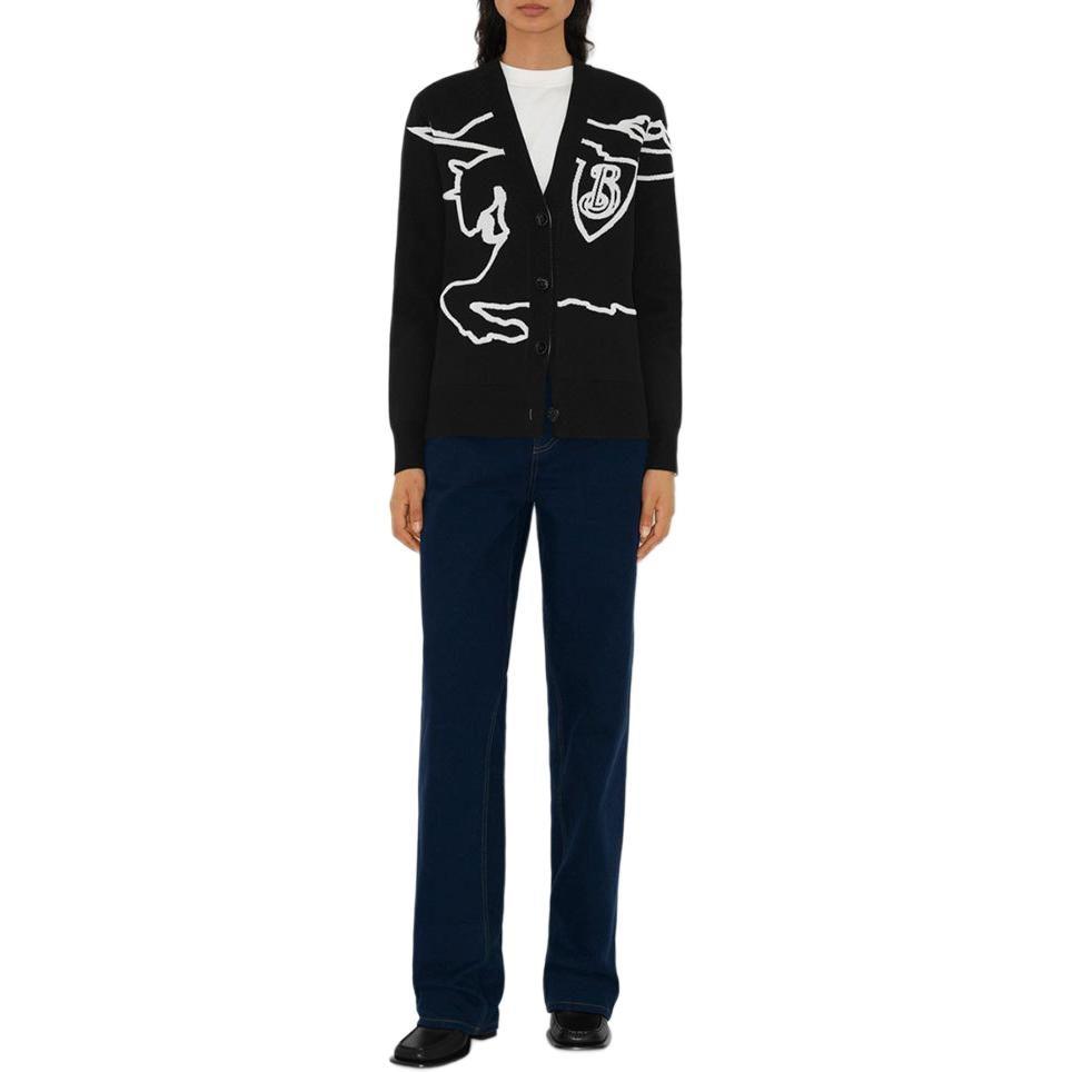 Burberry Equestrian Knight Cotton blend Cardigan 80951841