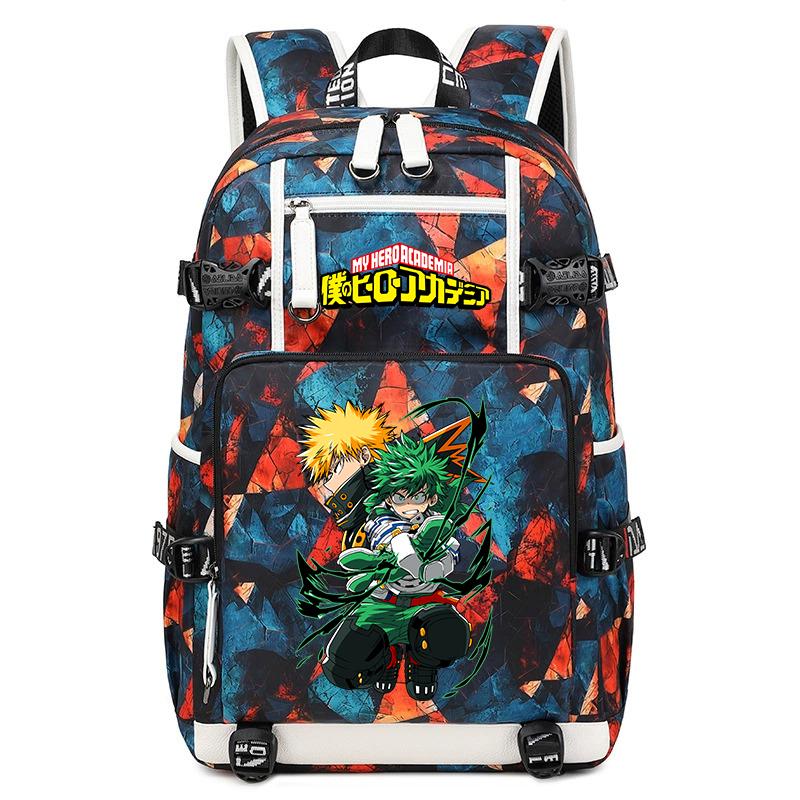 My Hero Academia Printed Rucksack Large Capacity School Bag Outdoor Book Backpack for Boys Girls Teens