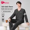 Fenteng Antistatisches Doppelseitiges Samt-Paar-Pyjama-Set