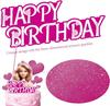 9Pcs Girl Cake Topper Set, Princess Cake Decoration Glitter Happy Birthday Cake Toppers Heart Party Supplies Favor Decorations