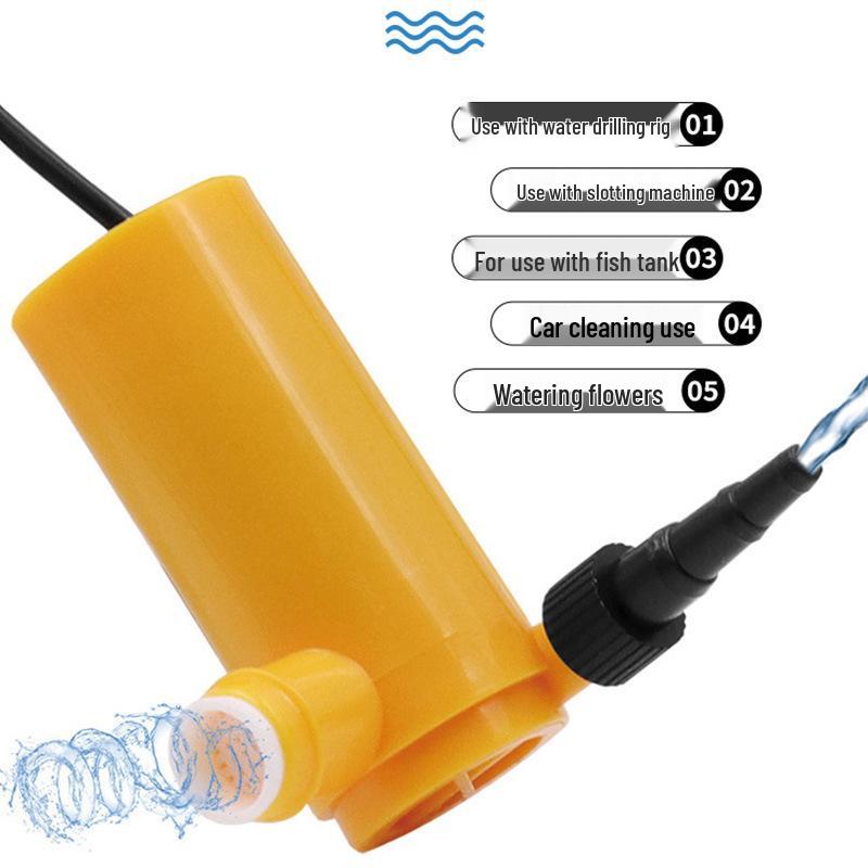 3-in-1 12V Micro Water Pump for Drill and Slotting Machine, 10m Submersible Pump