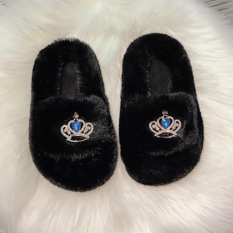 2024 new  children plush slippers home indoor warm thickened non-slip baby cute slippers kids shoes  toddler girl shoes